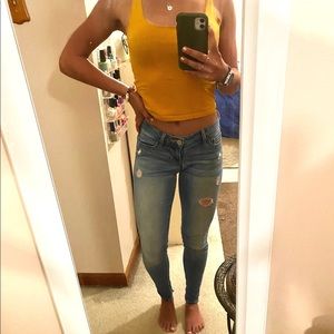 OLD NAVY rockstar mid-waisted light wash jeans